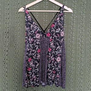 Kinchi Blue Floral Tank Top